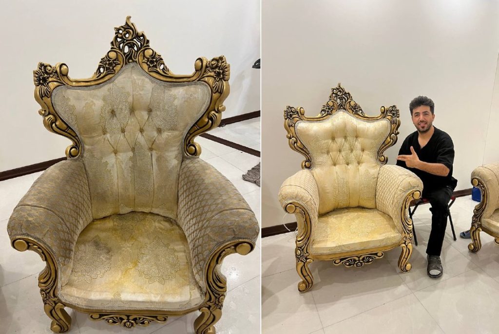 مبل‌ شویی در محل در نور