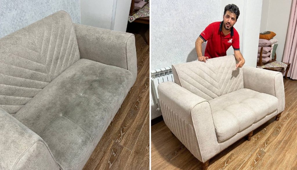 مبل شویی در منزل در رامسر